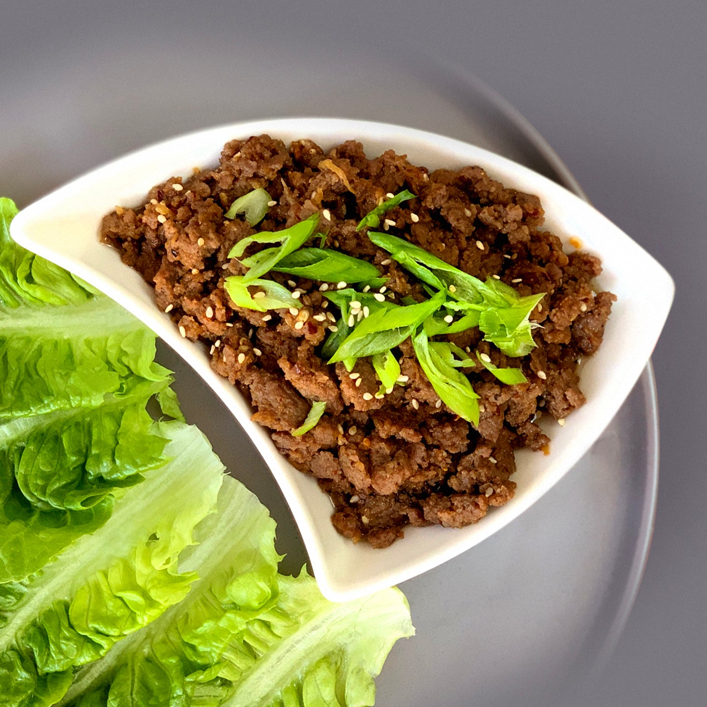 Korean Minced Beef With Baby Lettuce